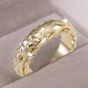 Fashion Copper Flower Decor Ring